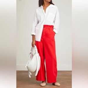 Xirena 2022 Cormick High Rise Paperbag Waist Wide Leg Pant in Red Pepper Size XS